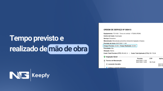 Tempo previsto e realizado de mão de obra agora disponível no Keepfy