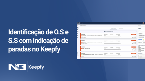Identificação de O.S e S.S com indicação de paradas no Keepfy